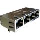 LU4S041A LF / LU4T041A LF Multi-port RJ45 1x4 Integrated 10/100Base-T Magnetic