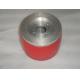 Wear Resistant Polyurethane Coating Wheels Industrial PU Red With Iron Parts