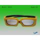 Yellow Frame DLP Link 3D Glasses Active Shutter Eco Friendly Rohs CE