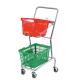Commercial Four Wheel Double Basket Shopping Trolley Cart 520x425x1010mm