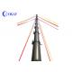18m Height Stable Telescopic Mast Pole Hand Winch Manual Lifting With Guy Wire