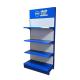 Factory customized color size blue display shelf rack showroom shelf supermarket shelves