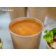 Leak Proof kraft paper bowls soup cups with lids