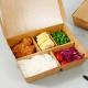 3 4 5 Compartment Biodegradable Disposable Tableware Bento Paper Lunch Box Kraft 3MM