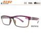2018 Lady fashionable reading glasses, made of plastic, spring hinge, two color on the frame
