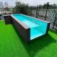 Family Swimming Pool Prefab Acrylic Panel Above Ground Pool with Endless Training Machine