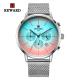 China wholeasale stainless steel mens watches chronograph watch with mesh strap