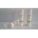 Hot Stamping White round plastic tubes , Laminated Cosmetic Tube With Screw On Flip On Cap