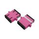 Purple SC To SC Adapter OM4 SC SC Duplex Adapter With Flange