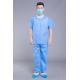 Round Neck Short Sleeve SMS Disposable Scrub Suits