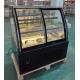 Single Temperature 1.5m Cake Display Refrigerator Curved Glass Front Opening
