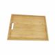 3 Compartments Bamboo Bread Cutting Board Non Slip 350*250*15mm With Juice Grooves