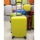 Combination Locked Aluminum Suitcase Luggage , ABS Material Yellow Waterproof Luggage Set