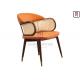 Rattan Canework Backrest Upholstered Dining Chair 0.38cbm