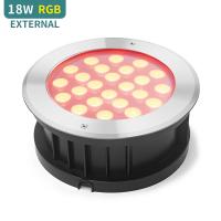 18W RGB External Control LED Ground Lights Waterproof IP68 LED Inground Lights