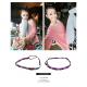 Korean version of the brightly colored triangle geometric stitching headband hair band