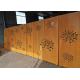 3mm Chrysanthemum Pattern Metal Garden Ornaments Corten Steel Laser Cut Panels