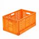 Storange Function Mesh Style Collapsing Square Crate for Milk Bottles Storage Bins