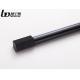 Black Color 0.6mm Thickness 19mm Curtain Pole Ends Square Shape