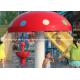 Mushroom Group Spray Park Equipment , Customized Fiberglass Water Slide for