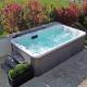 4 Meters Acrylic White Endless Swimming Spa Pool Combo Hot Tub With 6 Seats