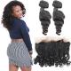 9A Grade 360 Lace Frontal Closure / Remy Lace Closure Piece Loose Tight