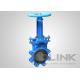 Bi-directional Slurry Knife Gate Valve Replaceable Rubber Sleeve For Mining