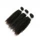 Kinky Curly Natural Color Hair Bundles Human Hair Extensions For African American