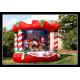 Red Christmas Inflatable Warehouse Bouncer Amazing Kids Party Bounce Houses