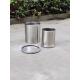 Square Round Stainless Steel Vase For Indoor Outdoor Easy Maintenance