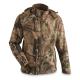 Wind Resistant Mens Camo Hunting Jacket With Full Length Front Zipper
