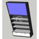 650*650mm Phone Display Cabinet Store 1100mm High Free Design