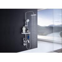 Adjustable Slide Bar Rain Shower Set ROVATE Exposed Pipe Shower Systems