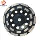 ISO9001 125mm Bowl Shaped Double Row Diamond Cup Wheel For Floor Grinding