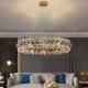 Smoke gray crystal chandelier for living room round hanging lamp decorative lights for room(WH-CY-233)