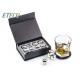 Mirror Polish Stainless Steel Cooling Cubes / Whiskey Stones Gift Set Silver Color