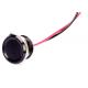 16mm Mini Black Piezo Switch Touch Aluminum Momentary 2 Wires For Car
