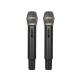 Built In Battery Handheld Dynamic UHF Microphone System Silver Design