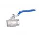 Round Head Code Brass Ball Valve with Chrome Plated Handle Finish for Temperature Range -20oC to 120oC