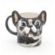 Best Selling cute earthenware 3d black dog shaped Animal Ceramic Mugs Design with 3D handpaint