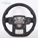 Blue Stripe Leather Range Rover Custom Steering Wheel Real Carbon Fiber