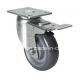 Edl Medium 4 Plate Brake PU Caster 5024-76 with 150kg Maximum Load and Ball Bearing