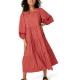                  Summer Wrist Sleeve Ladies Dress Casual Custom Women Poplin Oversized MIDI Dresses             