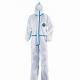 Hospital Breathable Chemical Disposable Protection Suit With Elastic Cuffs