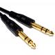 Gold plated straight 6.35mm stereo cable