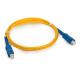 LC to LC Singlemode 9/125 μm Duplex Fiber Optic Patch Cord in Riser Yellow PVC Jacket