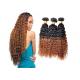 Highlighted Deep Curly Remy Ombre Hair Extensions For Black Women