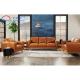 High End Customized Size Reception Furniture Living Room 3Pcs Solid Wood Leg Modern Sofas Pu Leather