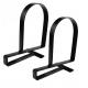 Iron Heavy-Duty Clamped Book Ends for Shelves Non-Skid Book Stoppers Supports Brackets