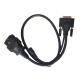 PA66 ABS PVC OBD2 diagnostic cable , Male To Db15 Extension Cable